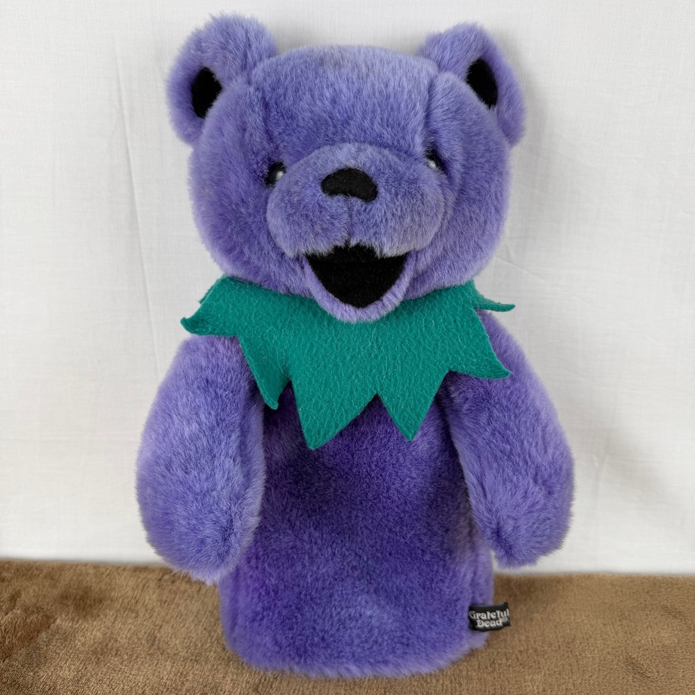 Rare Grateful Dead Purple Dancing Bear Golf Club Head Cover Plush Driver Cover